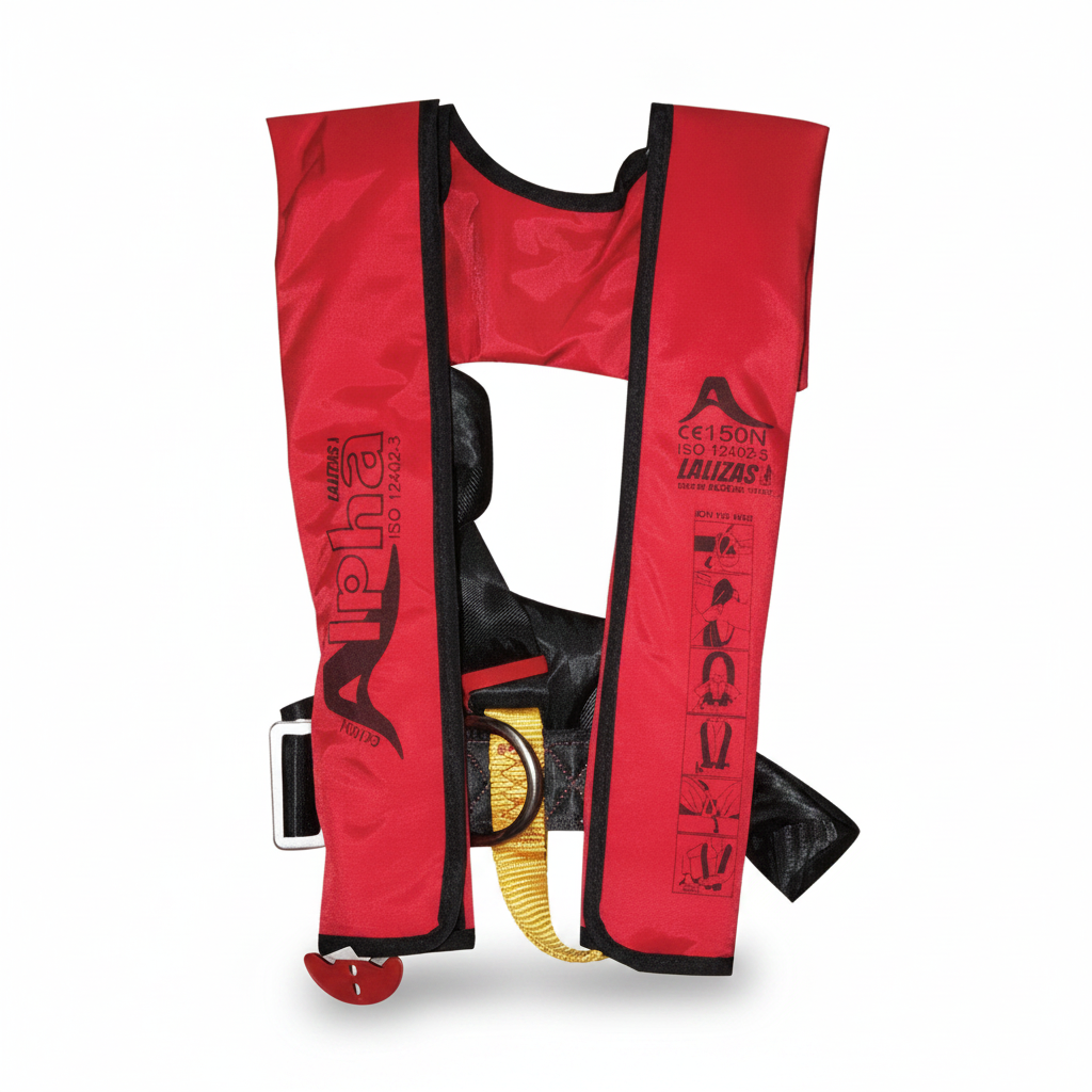 Alpha Manual Inflatable Lifejacket 170N ISO Adult PFD Marine Safety