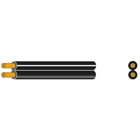 AMC Flat Speaker Cable 6A x 8 m - Black & Black/Red | 4Boats