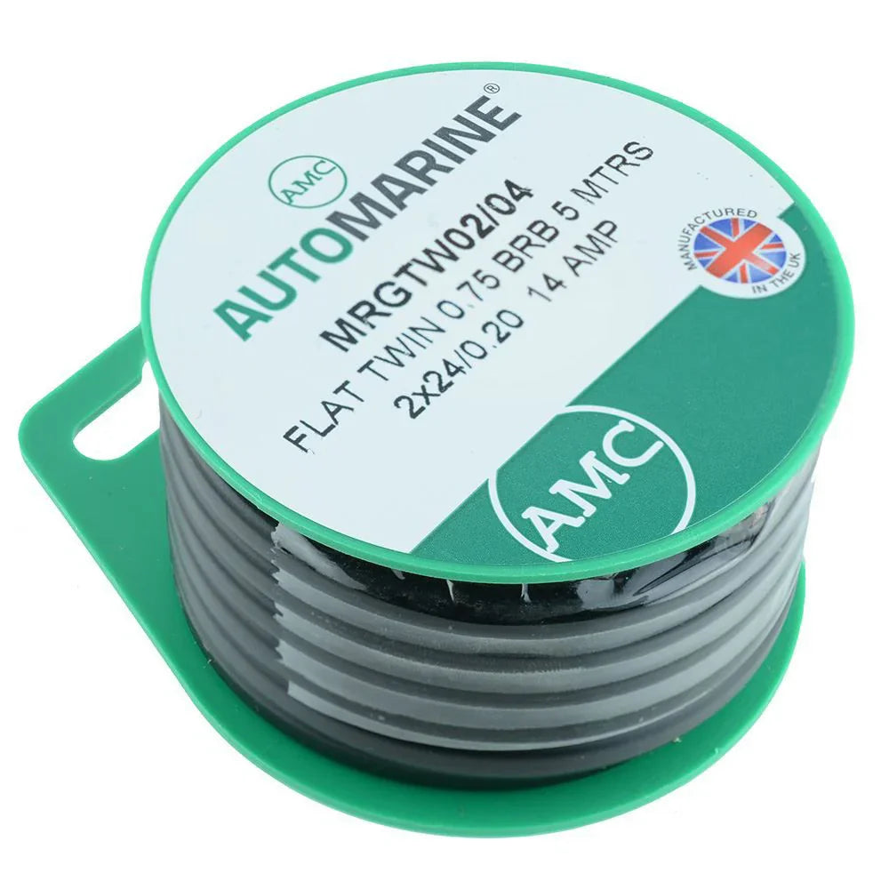 AMC Thin‑Wall Single Core Cable 2 mm² x 8 m - Black | 4Boats