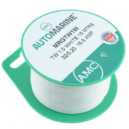 AMC Thin-Wall Single Core Cable 2 mm² x 8 m White | 4Boats