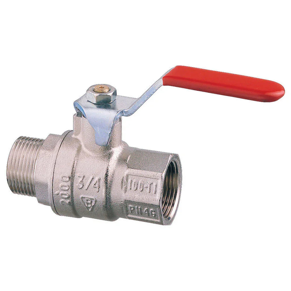 Guidi Nickel-Plated Brass Ball Valve M-F G 1/4 BSPP 6.35 mm | 4Boats
