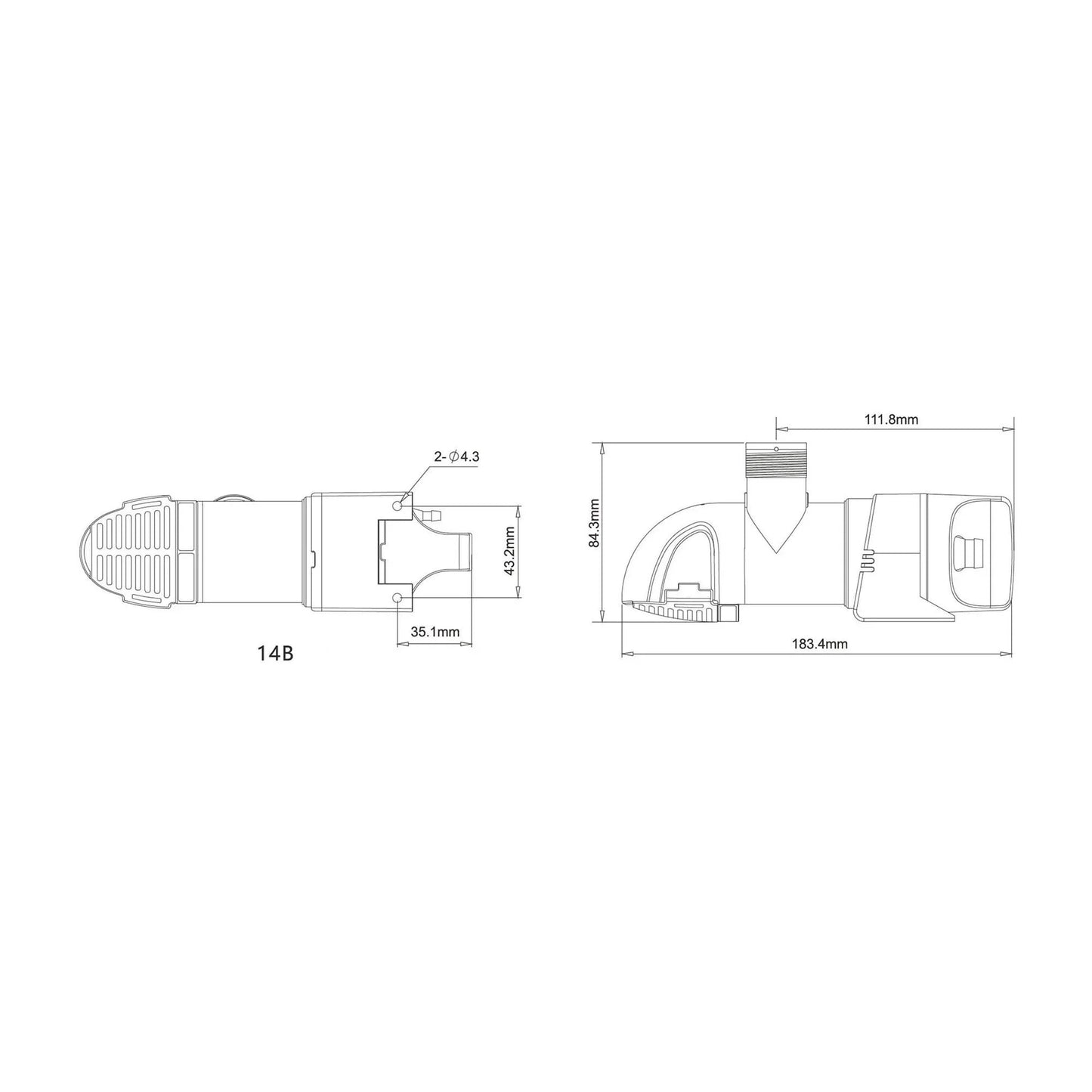 Seaflo Low Profile Automatic Bilge Pump 12V 800 GPH Boat Marine BP1G80014B
