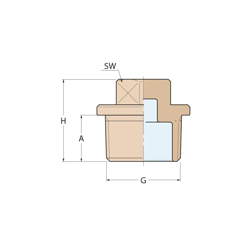 Guidi Brass Plug M 1/4in BSPT | 4Boats