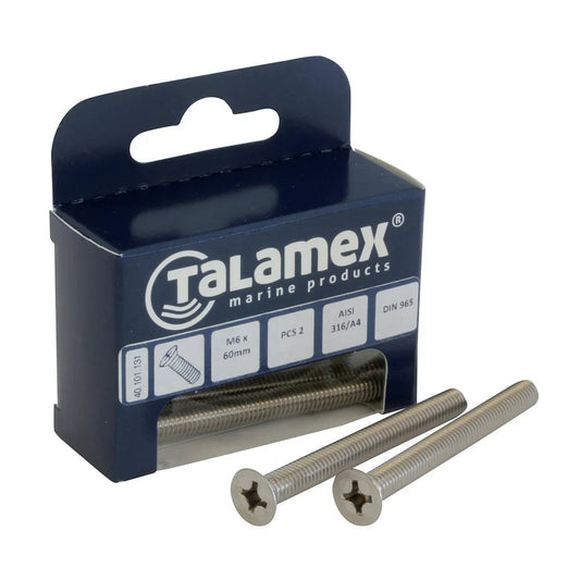 Talamex Flathead Flathead Flathead Screw M8 × 70 mm Phillips | 4Boats