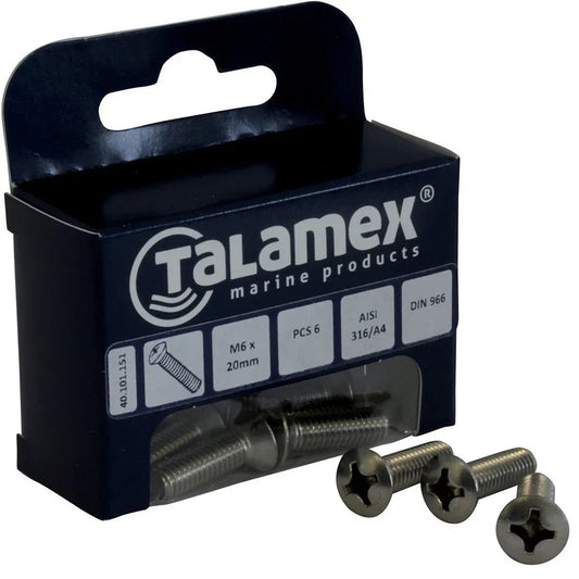 Talamex Raised M4 × 20 mm Raised Head Phillips Machine Screw | 4Boats