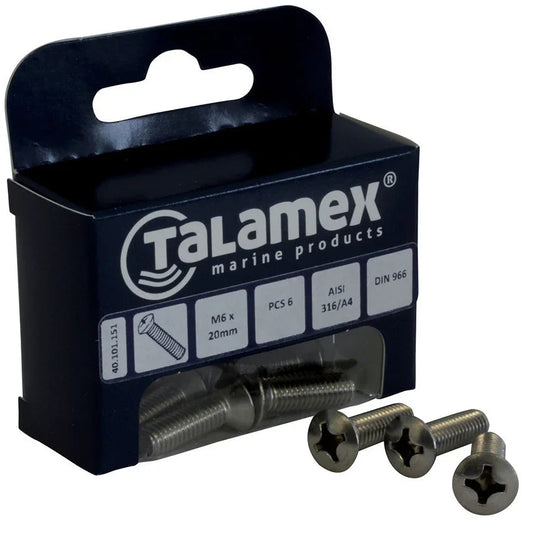 Talamex Raised M4 × 30 mm Raised Head Screw, Phillips | 4Boats
