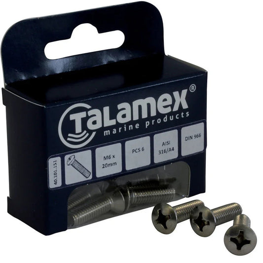 Talamex Raised M4 × 40 Raised Head Screw, Phillips | 4Boats