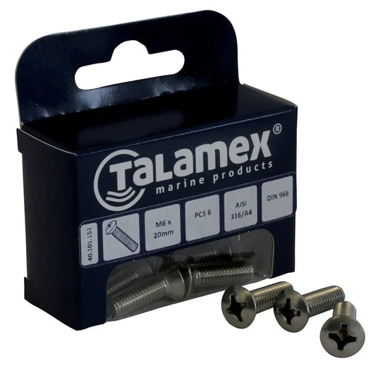 Talamex Raised Head Screw M6 × 40 Phillips | 4Boats