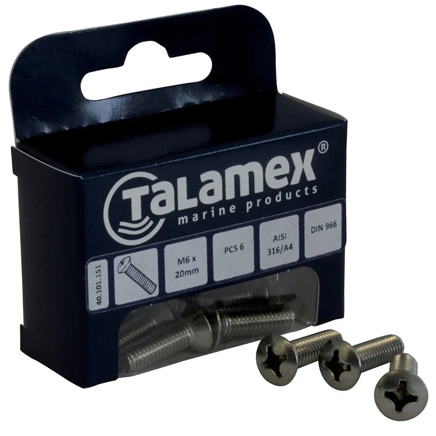 Talamex Raised Head screw M6 × 50 mm Phillips | 4Boats