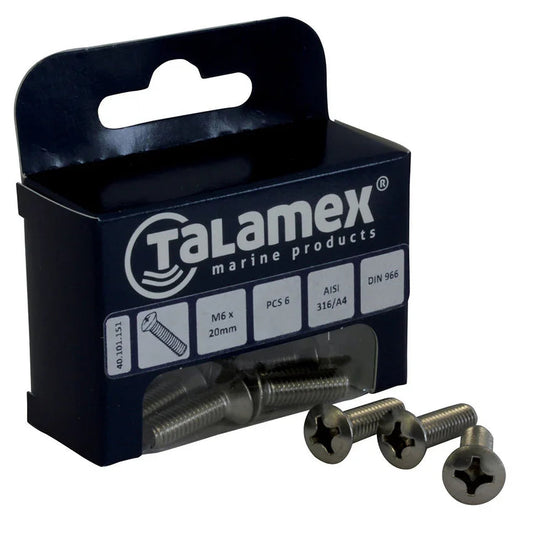 Talamex Raised M8 × 40 Raised Head Screw, Phillips | 4Boats