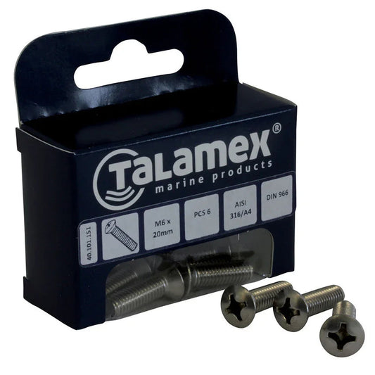 Talamex Raised M8 × 50 Oval Phillips Screw Stainless Steel | 4Boats