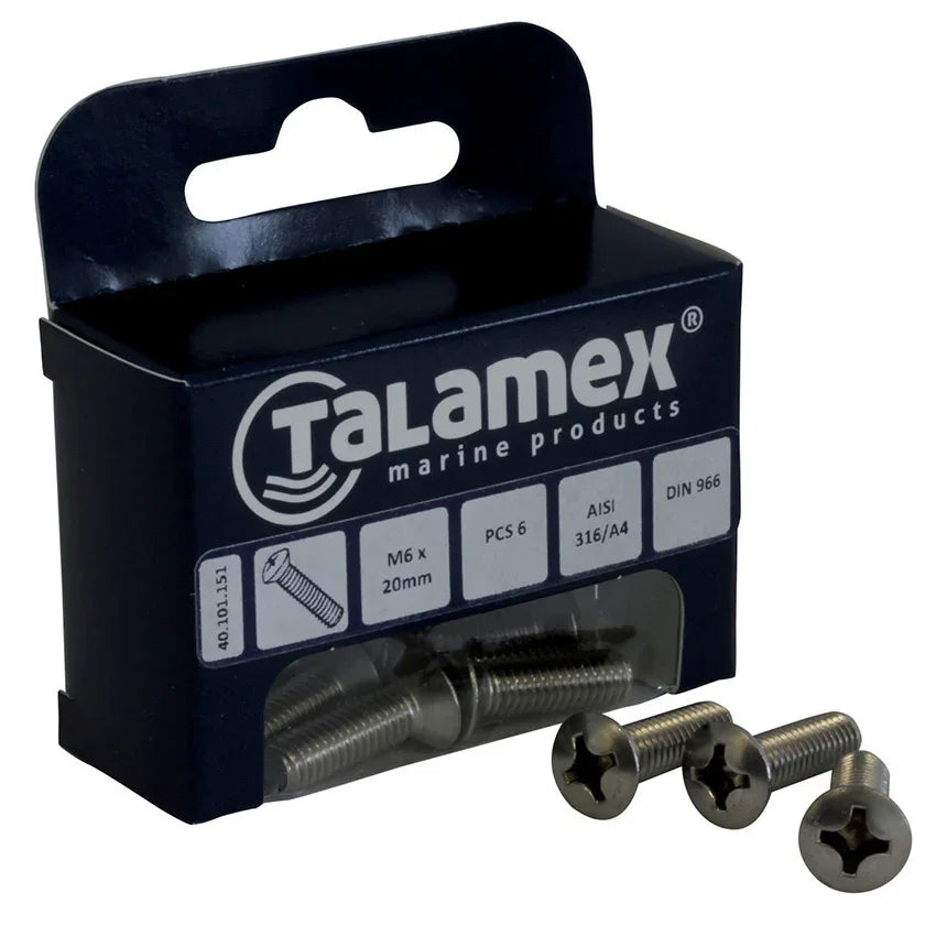 Talamex Raised M8 × 60 Raised-Head Screw, Phillips | 4Boats