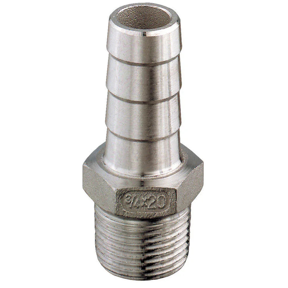 Guidi Stainless AISI 316 Hose Connector 3/8 in BSPT x 12 mm | 4Boats