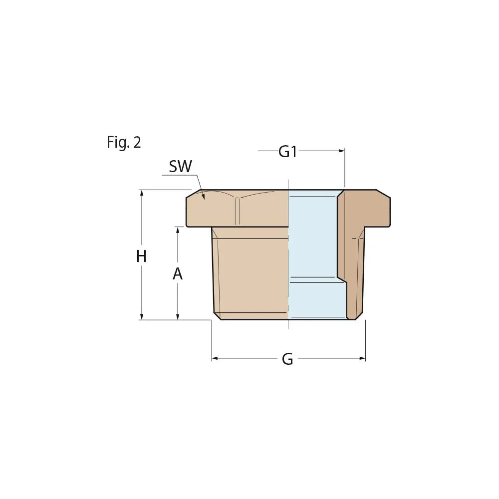 Guidi Stainless AISI 316 Bushing M-F 3/4 in x 1/2 in BSPT | 4Boats