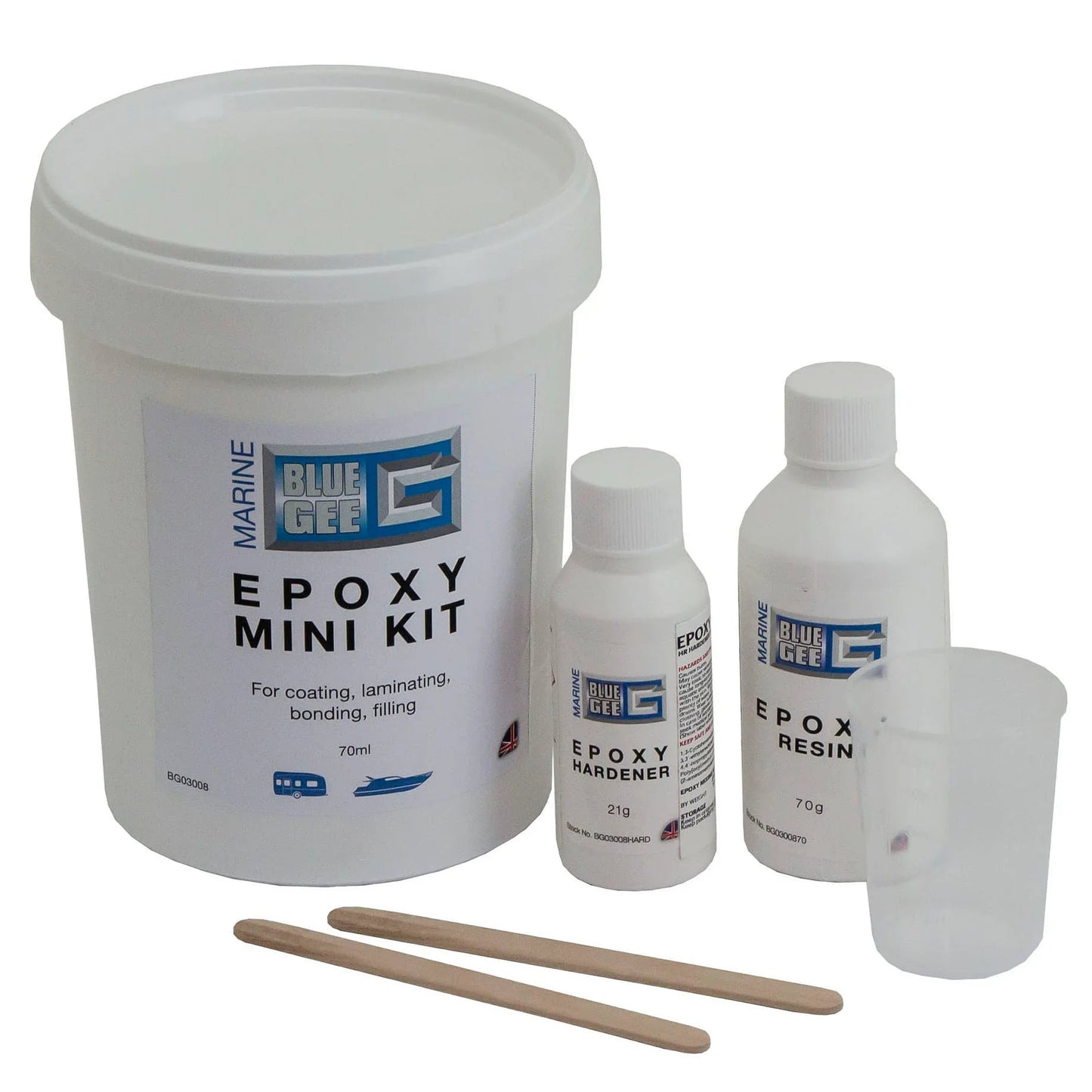 Blue Gee Epoxy Mini Kit 70ml BG03008 Marine Boat Repair Resin & Hardener Kit
