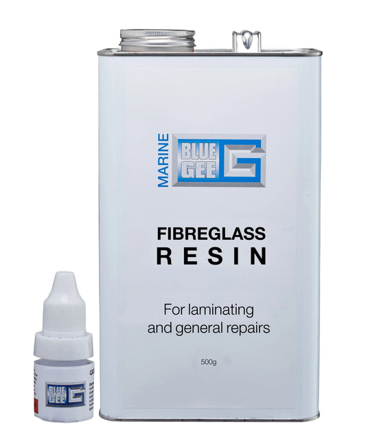 Blue Gee Fibreglass Resin & Catalyst Kit 0.5kg 500g Lloyd's Approved BG16005