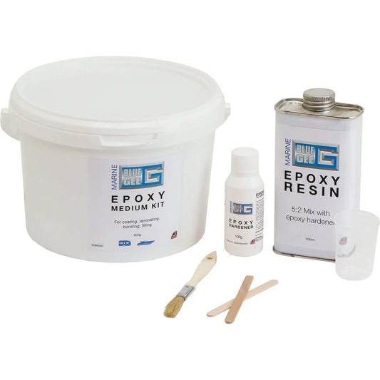 Blue Gee Epoxy Resin Medium Kit 600ml BG99006 Marine Boat Repair & Laminating