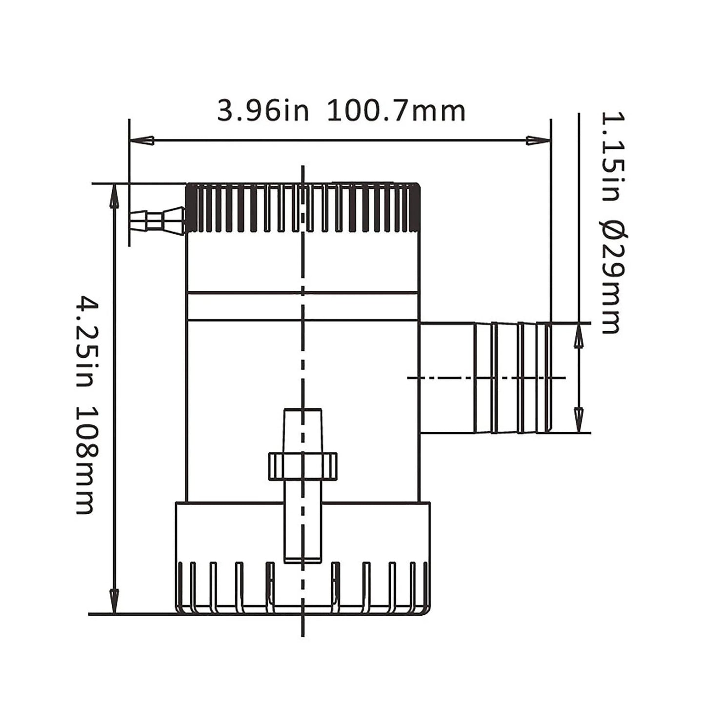 Seaflo Manual 01 Series 24V 4164 LPH (1100 GPH) Bilge Pu