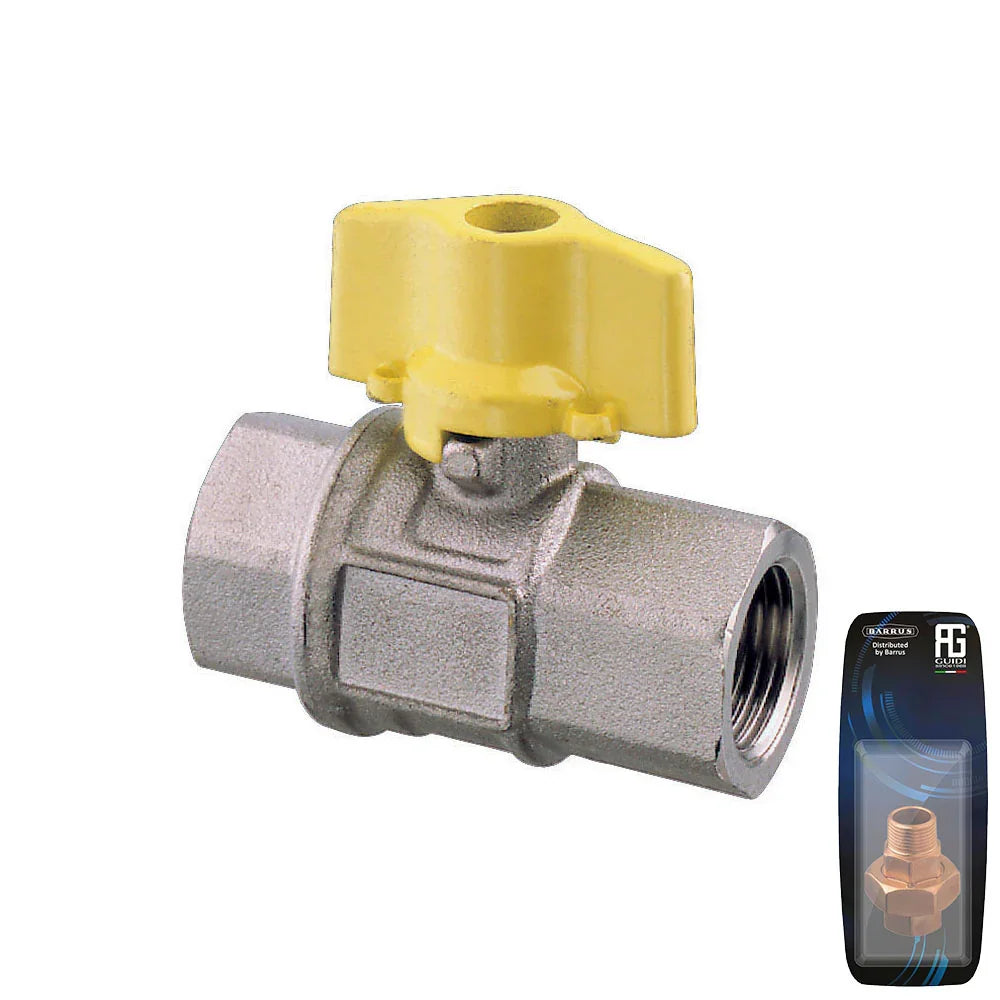 Guidi Nickel 2000 Series Throttle Ball Valve, Male BSPP (G) 3 | 4Boats