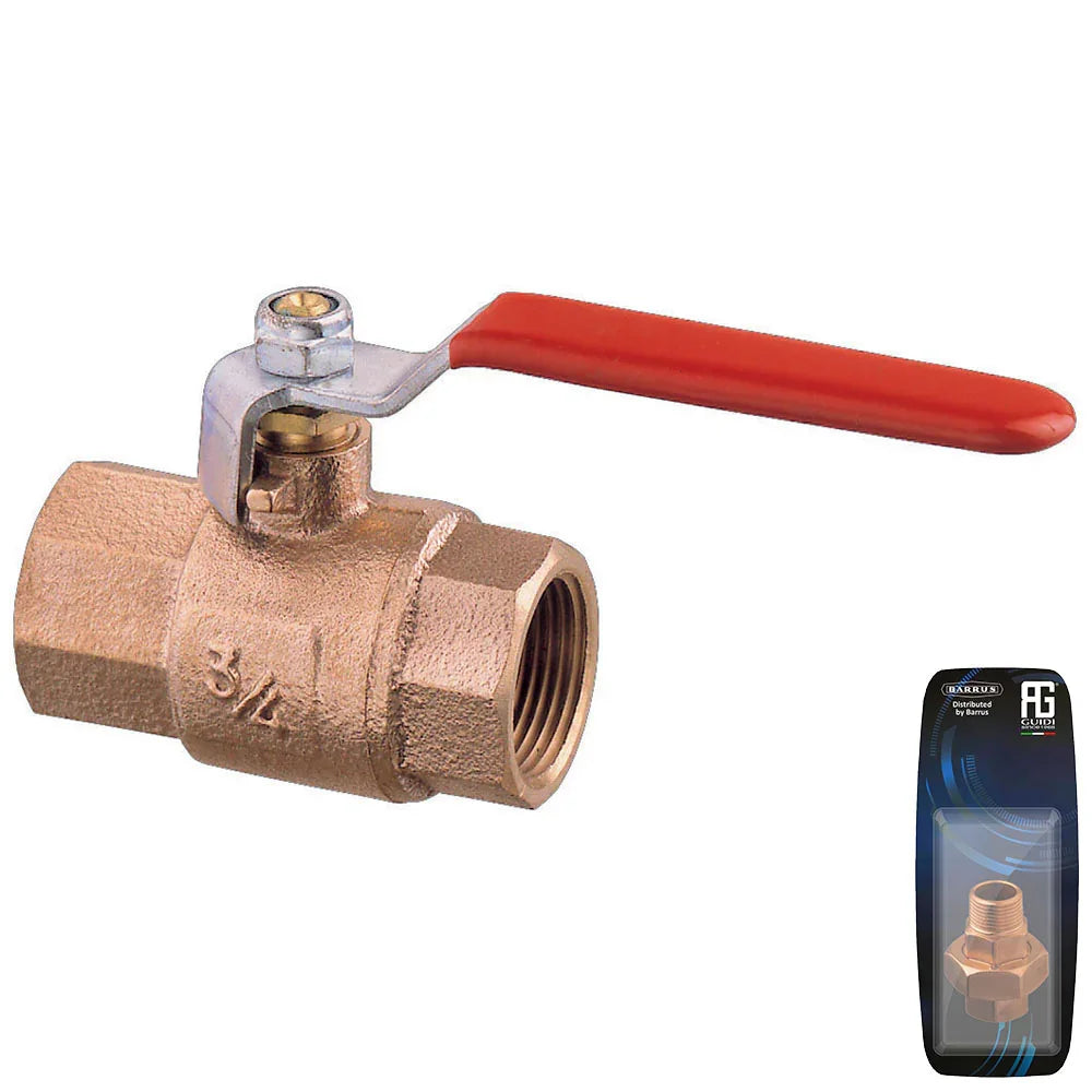 Guidi Bronze Full-Flow Lever Ball Valve, Male BSPP 3/8 in | 4Boats