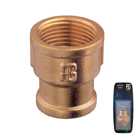 Guidi Bronze Reducing Socket F-F 1¼ x 1 in - Retail Pack | 4Boats