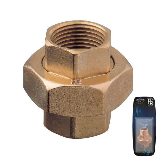 Guidi Brass DZR Female‑Female Union 1″×1/2″ BSPT O‑Ring | 4Boats