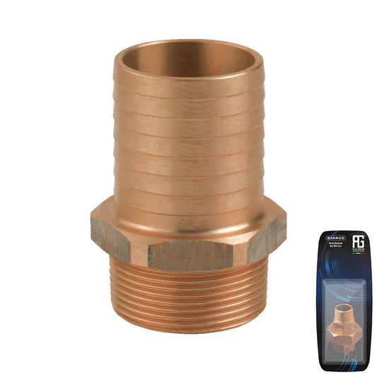 Guidi Bronze Hose Connector M 1 in x 20 mm - Retail Pack | 4Boats