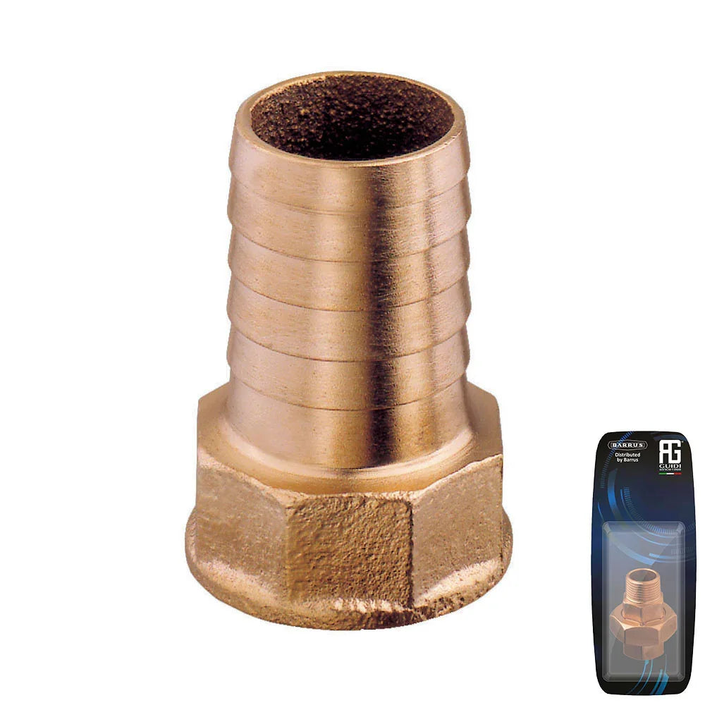 Guidi Bronze Hose Connector, 20 mm Tail x 1/2 in BSPP | 4Boats