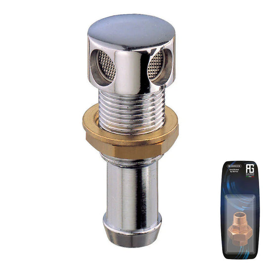 Guidi Chrome Plated Brass Straight Vent 19×16 mm | 4Boats