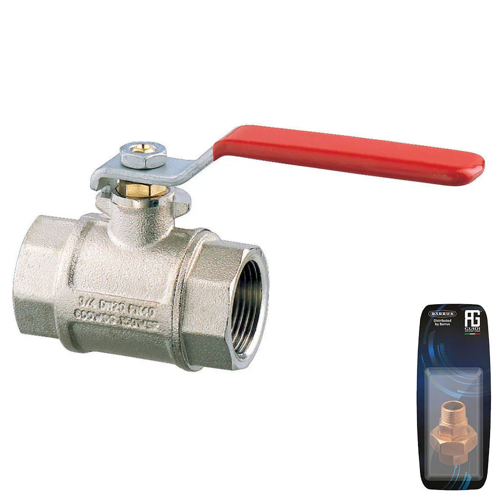Guidi Nickel-Plated Brass Ball Valve 32 mm (1¼ in) M/M | 4Boats