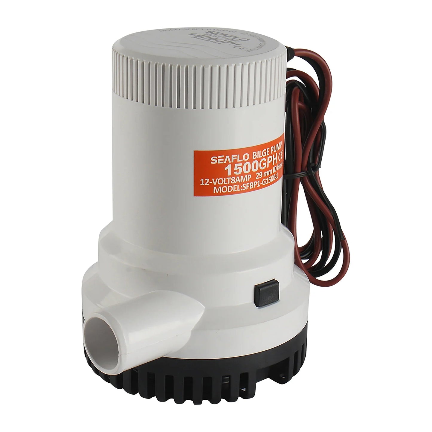 SEAFLO 12V 1500 GPH Marine Bilge Pump 01-Series Manual Water Pump BP1G150001