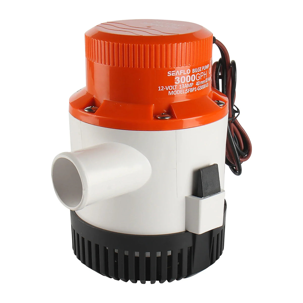 Seaflo 12V 3000GPH Marine Bilge Pump Non-Auto Submersible SFBP1-G3000-01 Boat