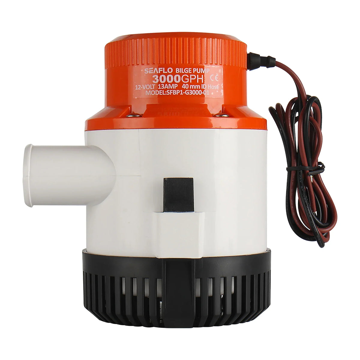 Seaflo 12V 3000GPH Marine Bilge Pump Non-Auto Submersible SFBP1-G3000-01 Boat