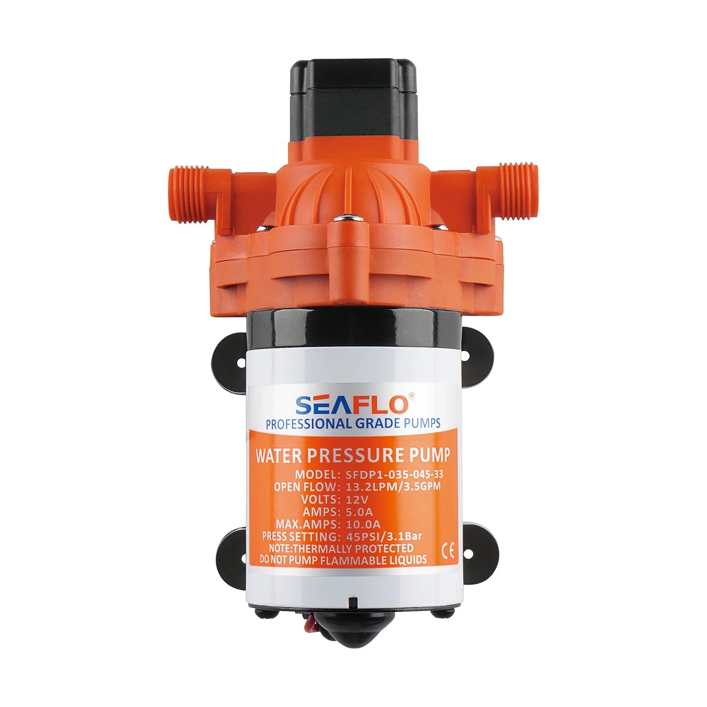 SEAFLO 12V Water Pressure Pump 2.8 GPM 45 PSI 33 Series Marine RV SFDP1-028-045-33