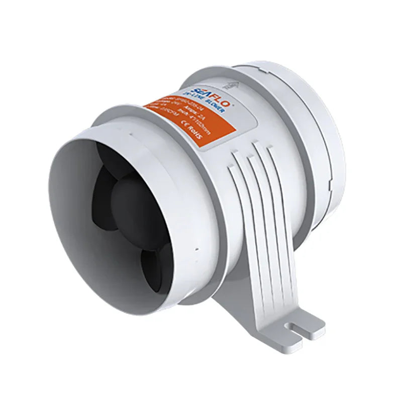 SEAFLO 4" In-Line Marine Blower 24V 235 CFM Bilge Ventilation IB223504