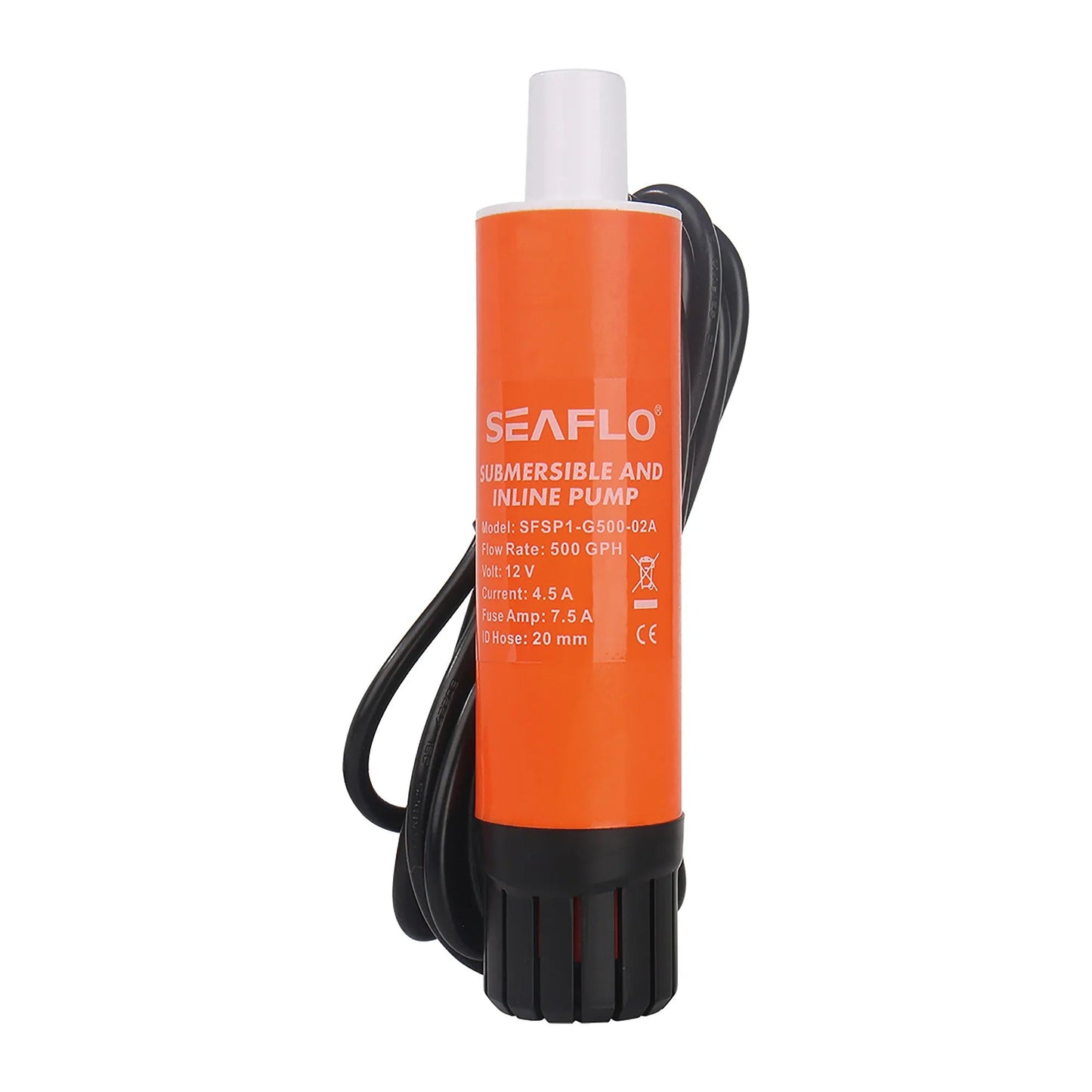 SEAFLO 12V 500 GPH Submersible & Inline Water Diesel Pump SP1G50002B