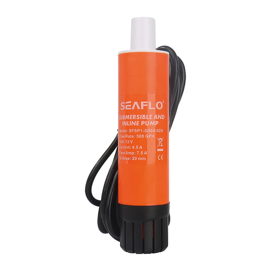 SEAFLO 12V 500 GPH Submersible & Inline Water Diesel Pump SP1G50002B