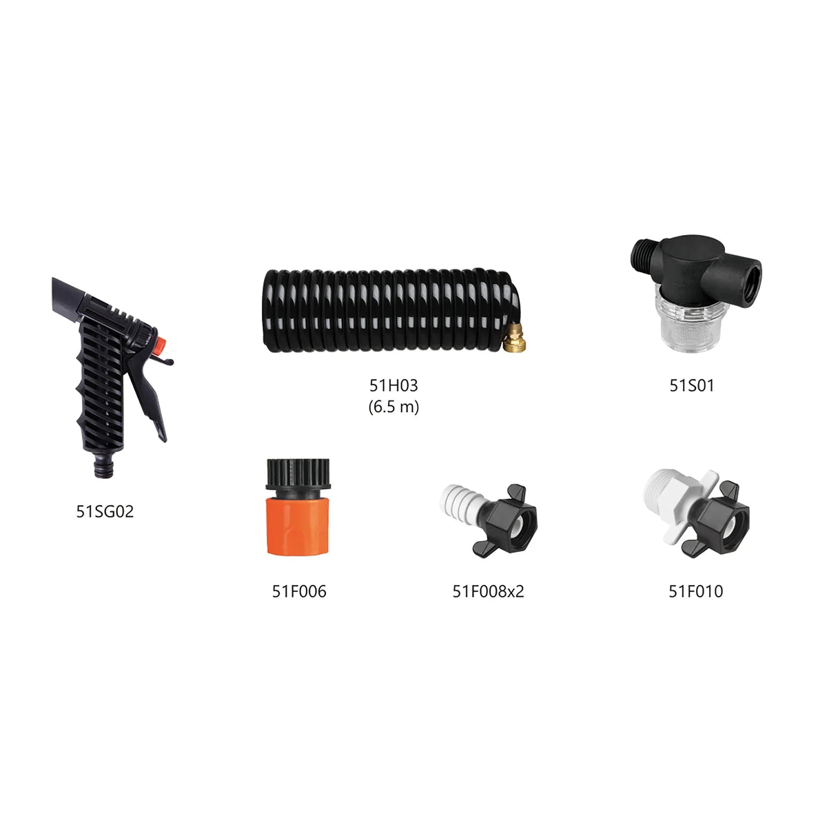 Seaflo 24V Washdown Pump Kit 5.2 GPM 70 PSI Marine Deck Hose WP205207051A