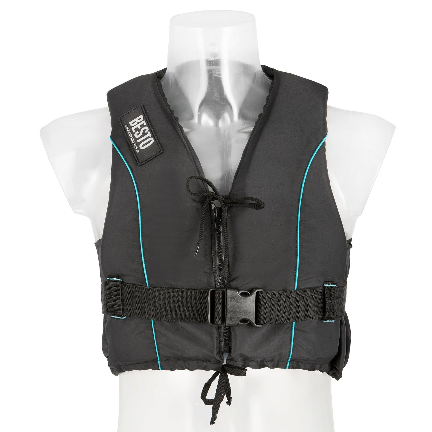 Besto Dinghy Zipper All Black/Aqua 50N M | 4Boats