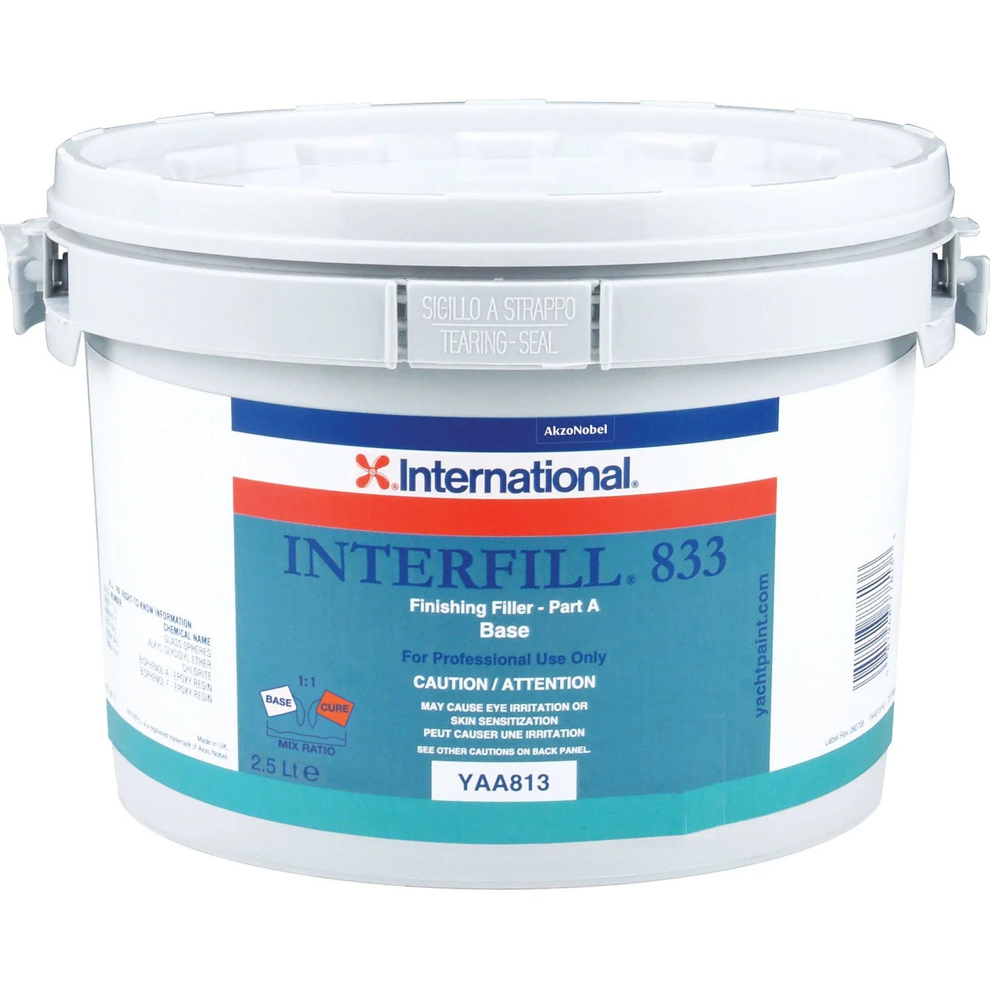 International Interfill 833 Fine Filler Green 2.5L Epoxy Yacht Filler YAA813
