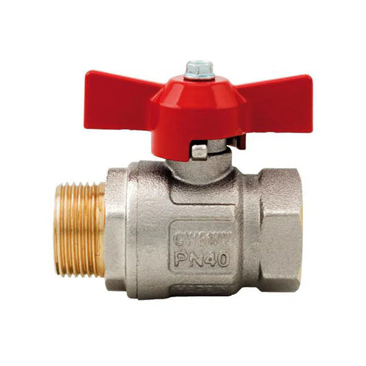BlueGee Nickel Plated Brass Tee Ball Valve 1 in | 4Boats