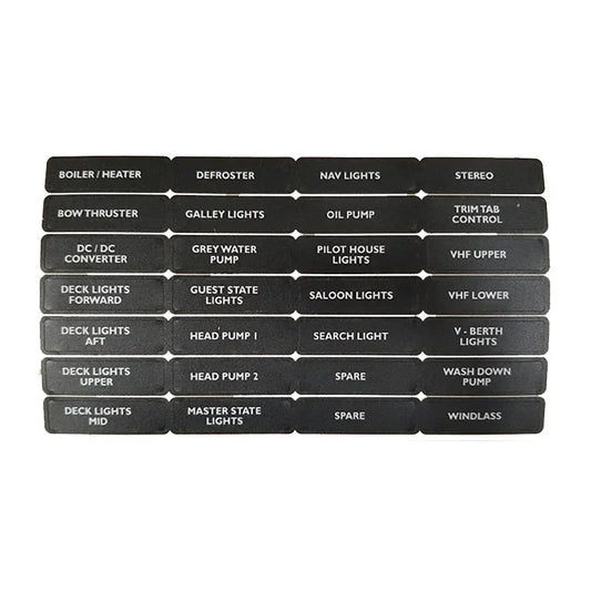 BEP Label Circuit Breaker Panel Set 9 - Bulk Pack x5 | 4Boats