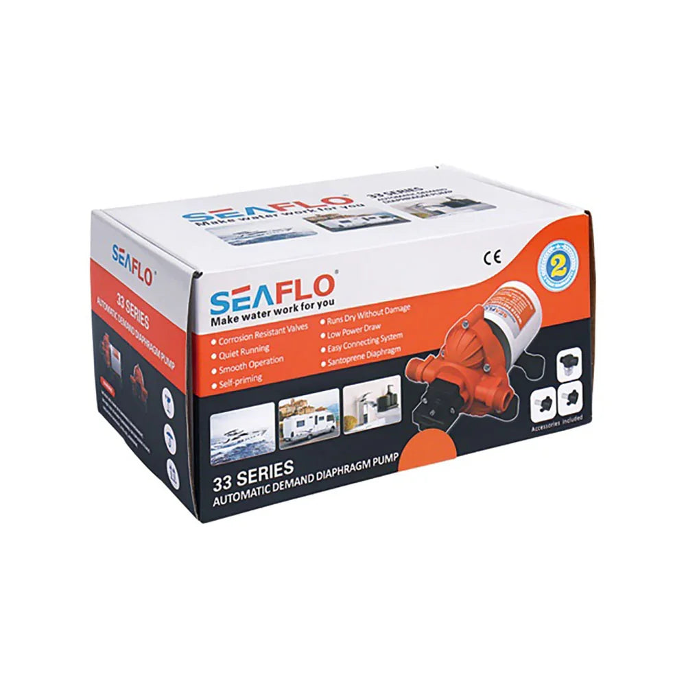 Seaflo 33 Series 24V Water Pressure Pump 3.0GPM 11.4LPM 25PSI DP203002533 Marine