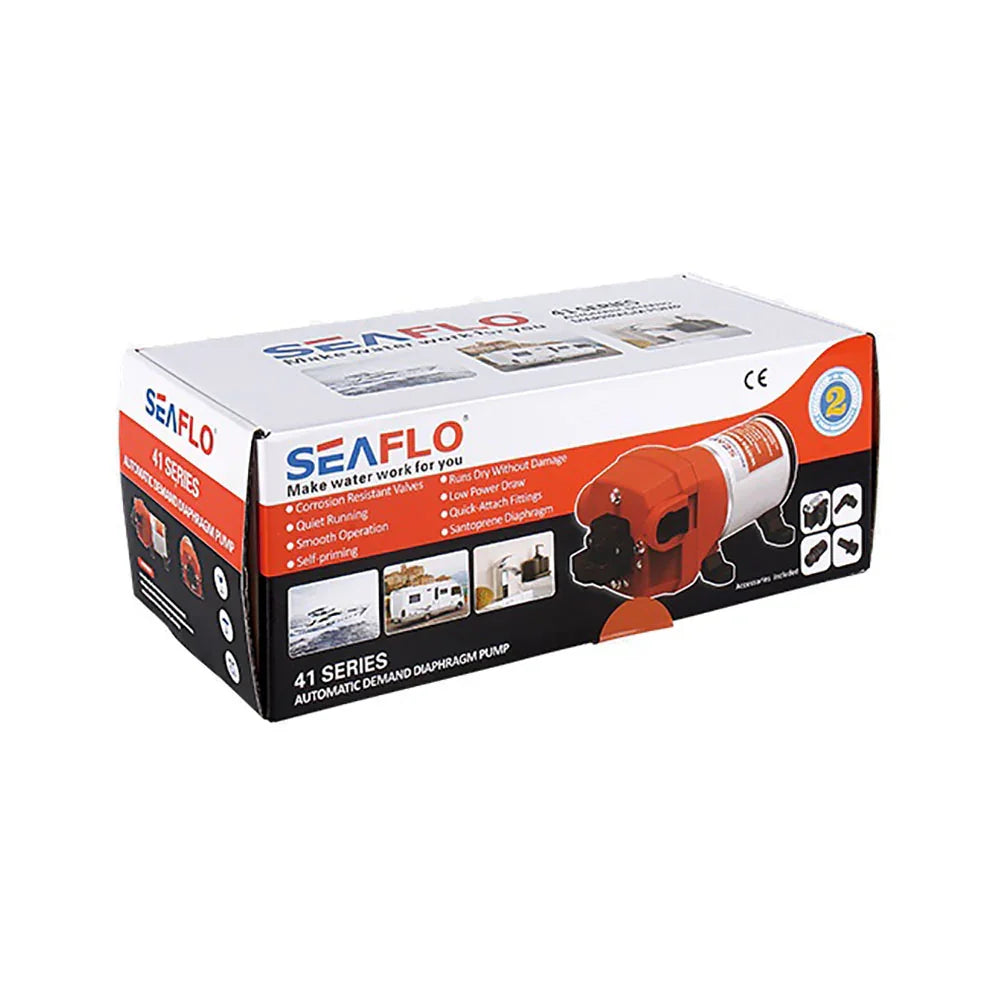 Seaflo 41-Series 24V Water Pump 3.3 GPM 25 PSI SFDP2-033-025-41 Marine RV Boat