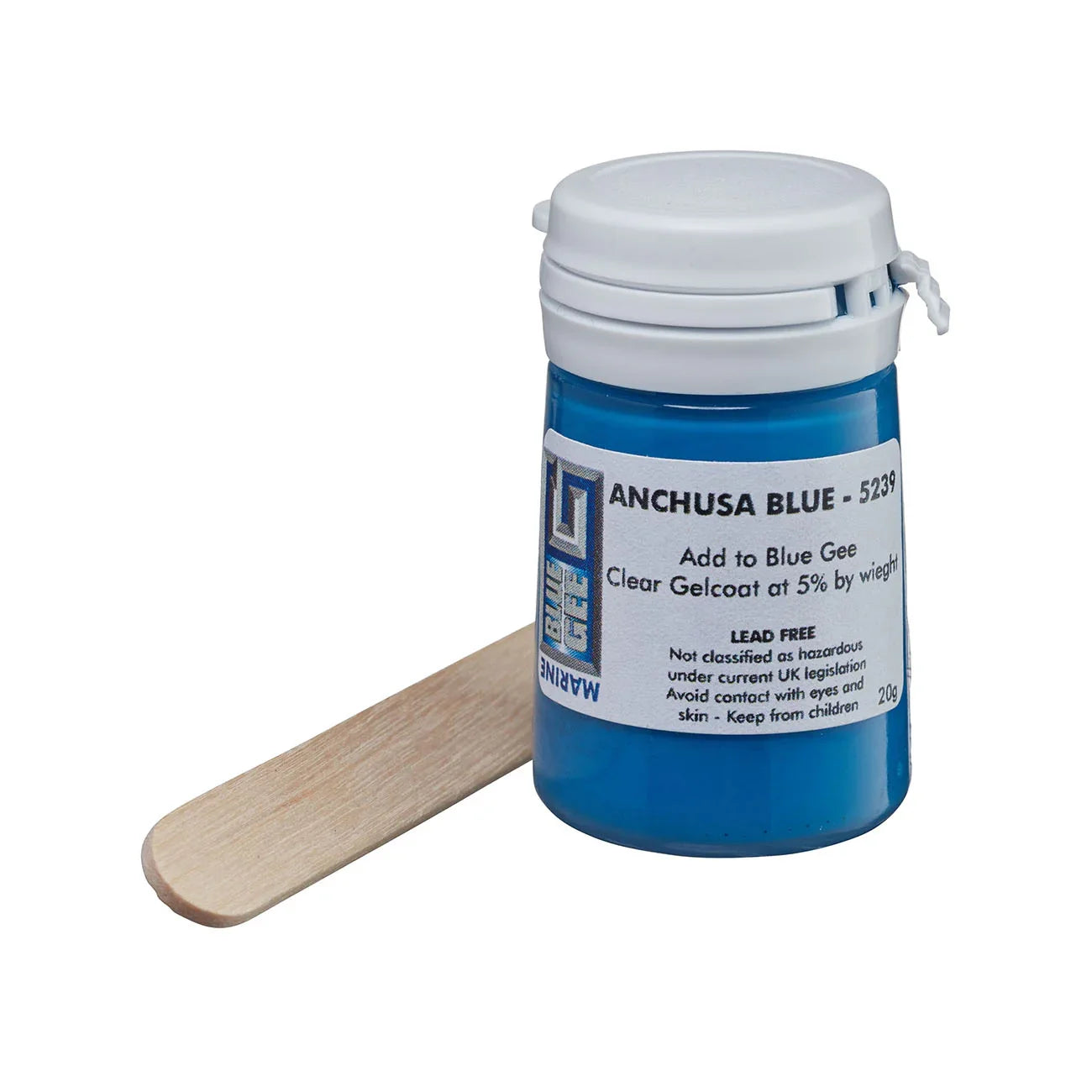 Blue Gee BG87044 Anchusa Blue Pigment Paste 20g for Resin Gelcoat Epoxy Repair