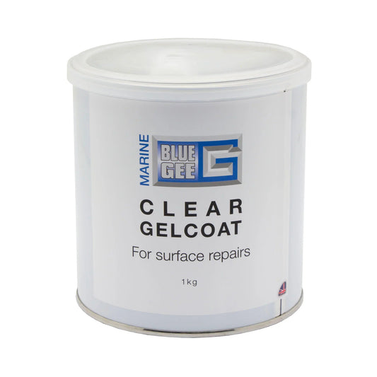 Blue Gee Clear Gelcoat & Catalyst 1kg Marine GRP Boat Repair Kit BG18001