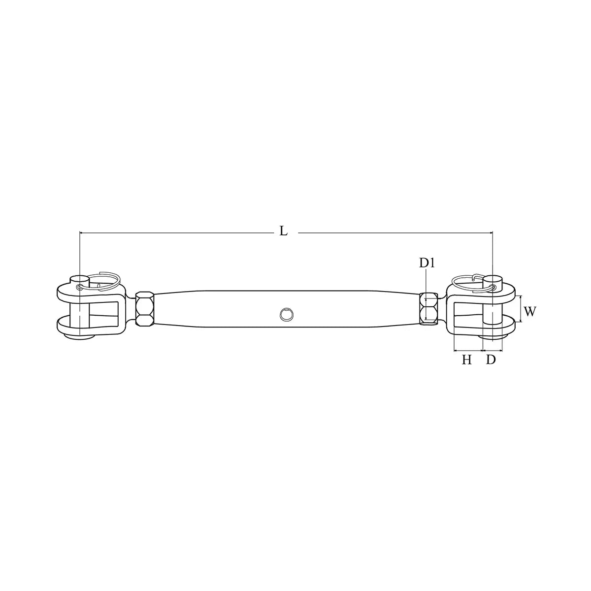 Talamex Riggingscrew Fork/Fork M5 | 4Boats