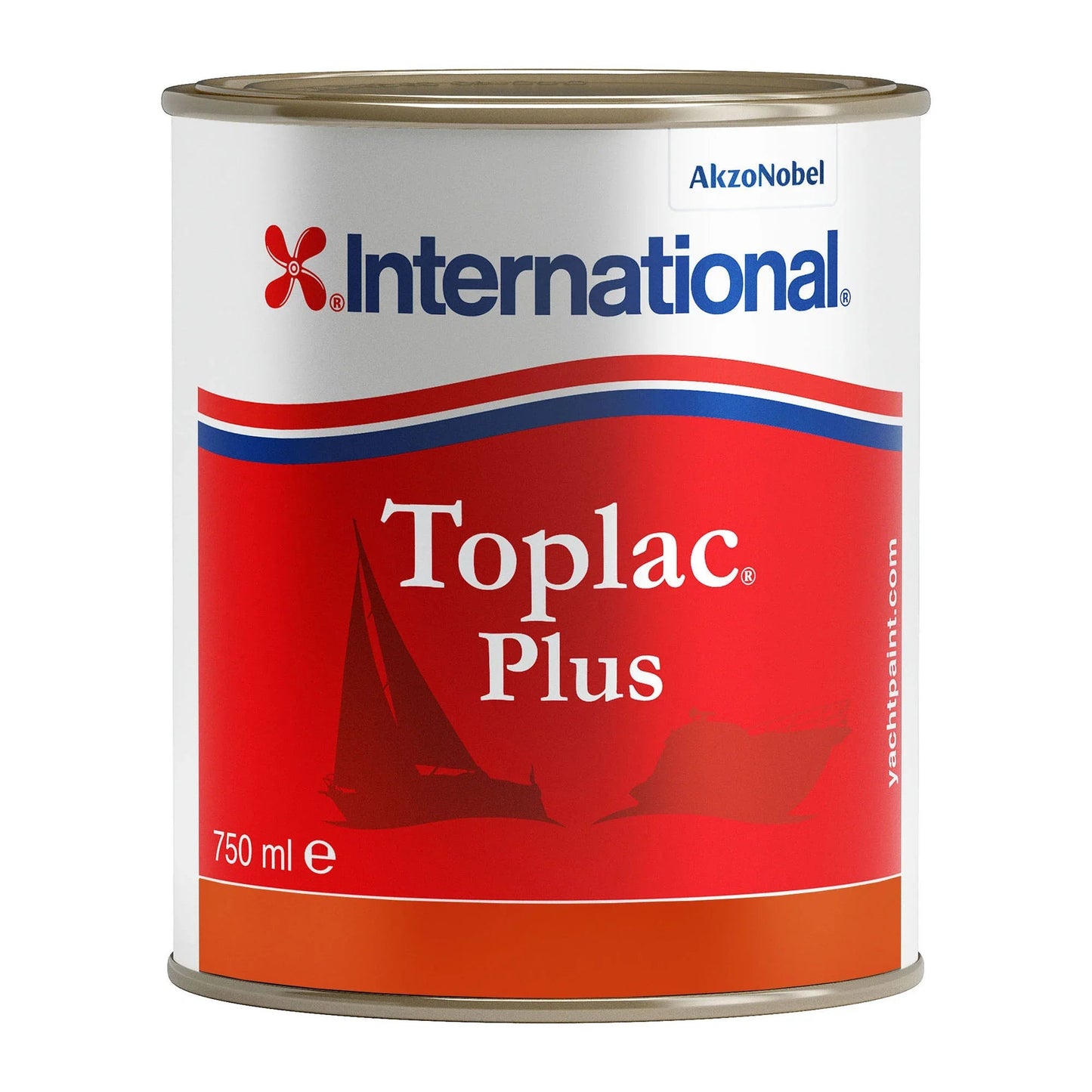 International Toplac Plus Rescue Orange 750ml High Gloss Yacht Paint YLK265