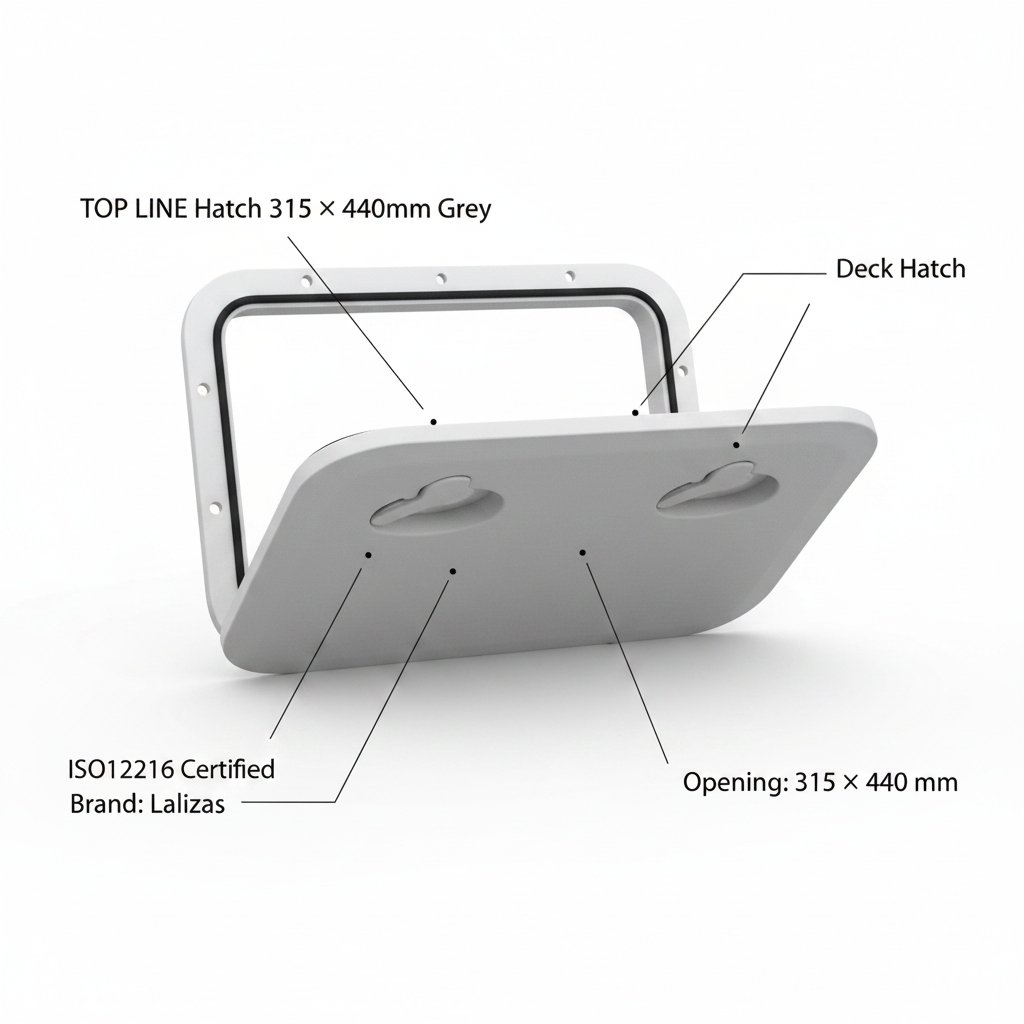 Nuova Rade Top Line Boat Access Hatch Grey 315x440mm Deck Inspection Port 196306