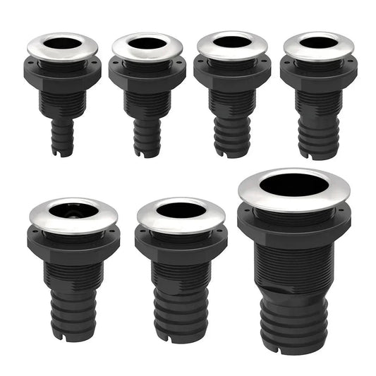 Seaflo Hybrid Thru-Hull 28.6 mm (1 1/8 in) Black Composi